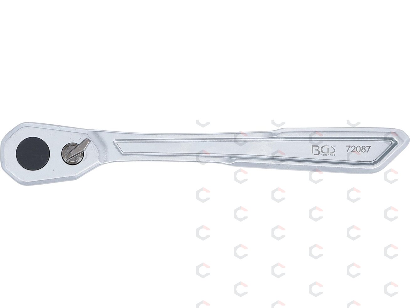 Rankena galvutėms terkšlinė | ypač plona | smulkūs dantukai | 12.5 mm (1/2") (72087) 2 Rankena galvutėms terkšlinė | ypač plona | smulkūs dantukai | 12.5 mm (1/2") (72087) 2