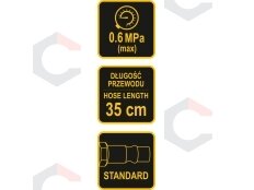 Ratų pripūtimo pistoletas su manometru | 0–6 bar, 35 cm žarna (81651) 2 Ratų pripūtimo pistoletas su manometru | 0–6 bar, 35 cm žarna (81651) 2