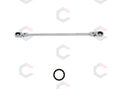 Raktas ilgas terkšlinis šarnyrinis dvipusis | 12 x 13 mm (1541-12X13) Raktas ilgas terkšlinis šarnyrinis dvipusis | 12 x 13 mm (1541-12X13)