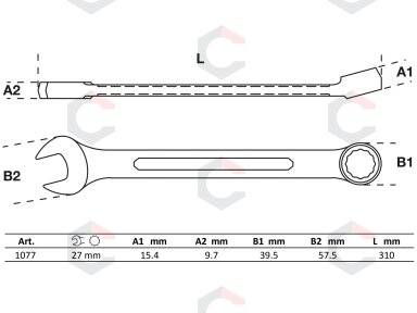 Raktas kombinuotas | 27 mm (1077) Raktas kombinuotas | 27 mm (1077)