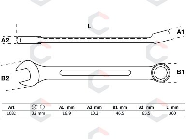 Raktas kombinuotas | 32 mm (1082) Raktas kombinuotas | 32 mm (1082)