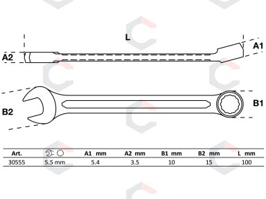 Raktas kombinuotas | 5,5 mm (30555) Raktas kombinuotas | 5,5 mm (30555)