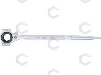 Pastolių montavimo terkšlinis raktas 3 viename | 19 × 22 mm (70910) Pastolių montavimo terkšlinis raktas 3 viename | 19 × 22 mm (70910)