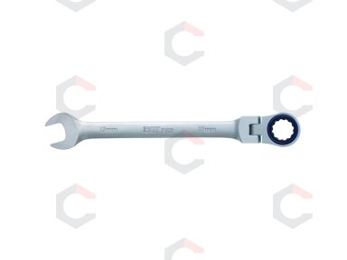 Raktas terkšlinis šarnyrinis 72 dantukų CR-V 12mm (1562) Raktas terkšlinis šarnyrinis 72 dantukų CR-V 12mm (1562)