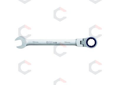 Raktas terkšlinis šarnyrinis 72 dantukų CR-V 18mm (1568) Raktas terkšlinis šarnyrinis 72 dantukų CR-V 18mm (1568)