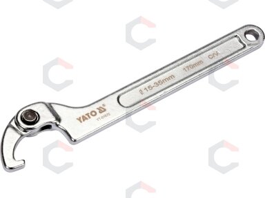 Raktas užmetamas šarnyrinis Cr-V, 15-35 mm (YT-01670)