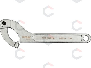 Raktas užmetamas su varžtu Cr-V, 80-120 mm (YT-01678)