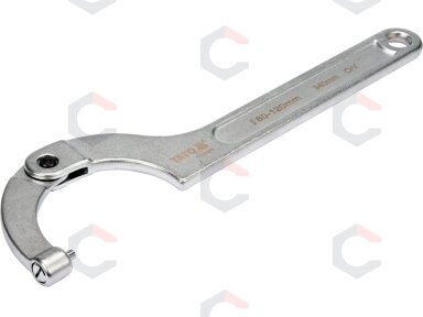 Raktas užmetamas su varžtu Cr-V, 80-120 mm (YT-01678)