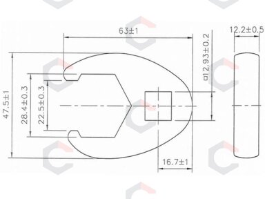 Raktas varnos koja | 12,5 mm (1/2") | 28 mm (1757-28) Raktas varnos koja | 12,5 mm (1/2") | 28 mm (1757-28)