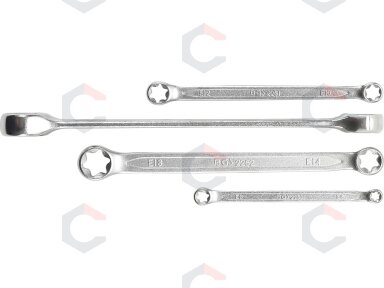 Raktų rinkinys E tipo (torx) galvutėmis | E6xE8 - E20xE24 | 4 vnt. (2264)