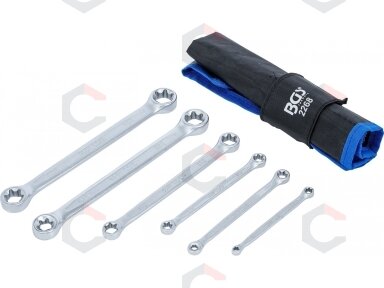 Raktų rinkinys E tipo (torx) galvutėmis | E6xE8 - E20xE24 | 6 vnt. (2268)
