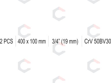 Rankena galvutėms lenkta 3/4"+ 3/4" 400X100mm (YT-13475) Rankena galvutėms lenkta 3/4"+ 3/4" 400X100mm (YT-13475)