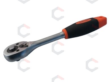 Rankena galvutėms terkšlinė | 24 dantukai | 10 mm (3/8") (EW-4320) Rankena galvutėms terkšlinė | 24 dantukai | 10 mm (3/8") (EW-4320)