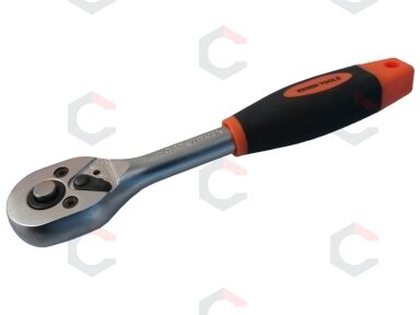 Rankena galvutėms terkšlinė | 45 dantukai | 6.3 mm (1/4") (EW-1445) Rankena galvutėms terkšlinė | 45 dantukai | 6.3 mm (1/4") (EW-1445)