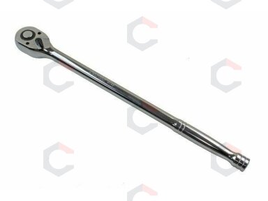 Rankena galvutėms terkšlinė ilga | 380 mm | 12.5 mm (1/2") (KR128038) Rankena galvutėms terkšlinė ilga | 380 mm | 12.5 mm (1/2") (KR128038)