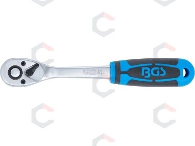 Terkšlinė galvučių rankena | 3/8" (10 mm) | 90 dantų | greito atleidimo (631) Terkšlinė galvučių rankena | 3/8" (10 mm) | 90 dantų | greito atleidimo (631)