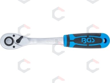 Rankena galvutėms terkšlinė | smulkūs dantukai | 12.5 mm (1/2") (632) Rankena galvutėms terkšlinė | smulkūs dantukai | 12.5 mm (1/2") (632)