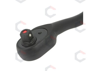Rankena galvutėms terkšlinė | smulkūs dantukai | 12.5 mm (1/2") (KR120112)