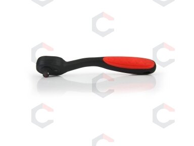Rankena galvutėms terkšlinė | smulkūs dantukai | 6.3 mm (1/4") (KR140114) Rankena galvutėms terkšlinė | smulkūs dantukai | 6.3 mm (1/4") (KR140114)