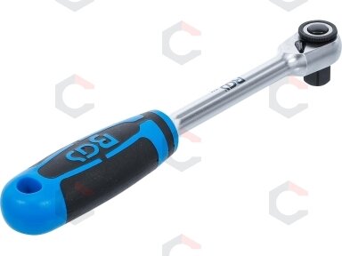 Rankena galvutėms terkšlinė | smulkūs dantukai / siaura galvutė | 10 mm (3/8") (611) Rankena galvutėms terkšlinė | smulkūs dantukai / siaura galvutė | 10 mm (3/8") (611)
