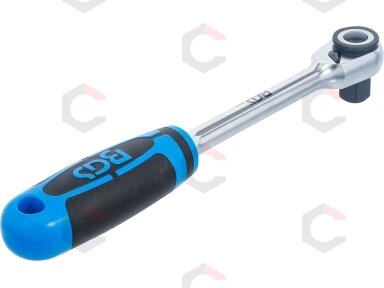 Rankena galvutėms terkšlinė | smulkūs dantukai / siaura galvutė | 12.5 mm (1/2") (612) Rankena galvutėms terkšlinė | smulkūs dantukai / siaura galvutė | 12.5 mm (1/2") (612)