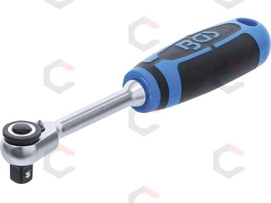 Rankena galvutėms terkšlinė | smulkūs dantukai / siaura galvutė | 6.3 mm (1/4") (610) Rankena galvutėms terkšlinė | smulkūs dantukai / siaura galvutė | 6.3 mm (1/4") (610)