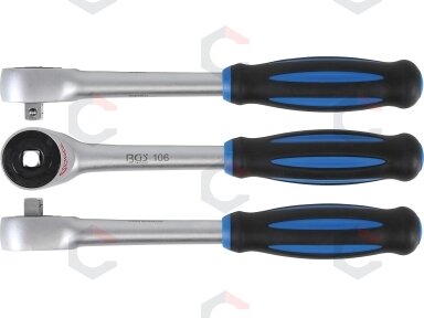 Rankena galvutėms terkšlinė | su rotacine rankena | 12.5 mm (1/2") (107)
