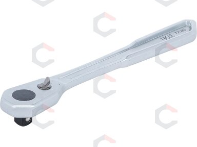 Rankena galvutėms terkšlinė | ypač plona | smulkūs dantukai | 10 mm (3/8") (72086) Rankena galvutėms terkšlinė | ypač plona | smulkūs dantukai | 10 mm (3/8") (72086)