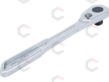 Rankena galvutėms terkšlinė | ypač plona | smulkūs dantukai | 12.5 mm (1/2") (72087) Rankena galvutėms terkšlinė | ypač plona | smulkūs dantukai | 12.5 mm (1/2") (72087)