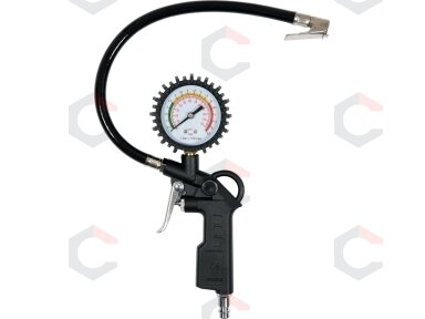 Ratų pripūtimo pistoletas su manometru | 0–6 bar, 35 cm žarna (81651) Ratų pripūtimo pistoletas su manometru | 0–6 bar, 35 cm žarna (81651)