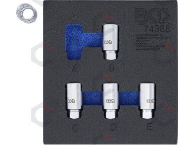 Ratų varžtų slapukų rinkinys Tesla | 5 vnt. (74388) Ratų varžtų slapukų rinkinys Tesla | 5 vnt. (74388)