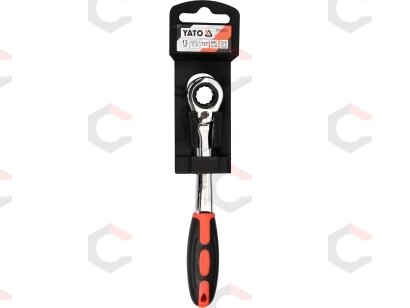 Raktas kilpinis lenktas su terkšle | reversinis | 13 mm (YT-02375) 2 Raktas kilpinis lenktas su terkšle | reversinis | 13 mm (YT-02375) 2