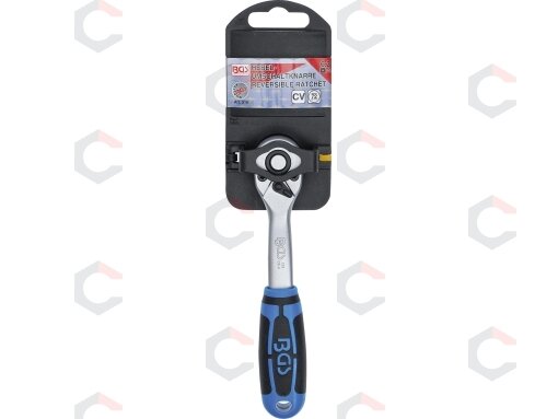 Rankena galvutėms terkšlinė | smulkūs dantukai | 6.3 mm (1/4") (318) 5 Rankena galvutėms terkšlinė | smulkūs dantukai | 6.3 mm (1/4") (318) 5