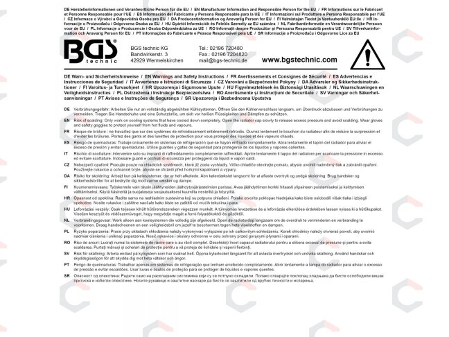 Radiatoriaus sistemos slėgio bandymo ir užpildymo įrankių rinkinys | 13 vnt. (74405) 6 Radiatoriaus sistemos slėgio bandymo ir užpildymo įrankių rinkinys | 13 vnt. (74405) 6