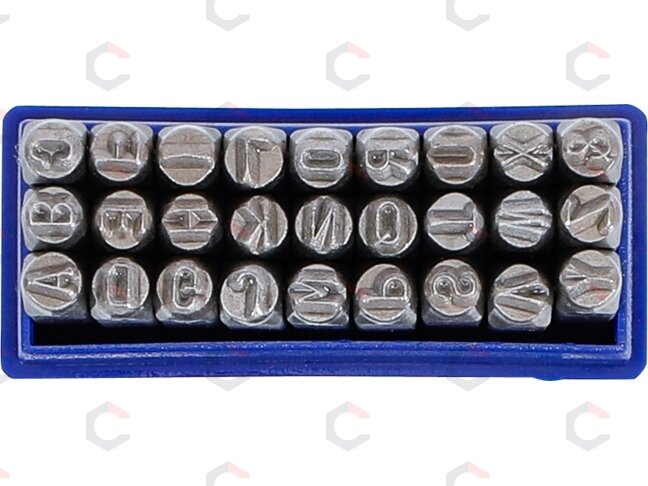 Raidžių išmušėjų rinkinys A iki Z | 4 mm (2031) 2