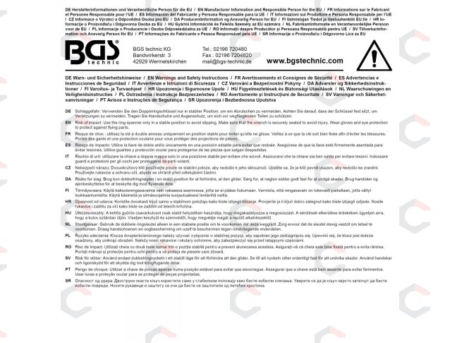 Raktas dvigubas kilpinis tiesus | 25 x 28 mm (30342) 4
