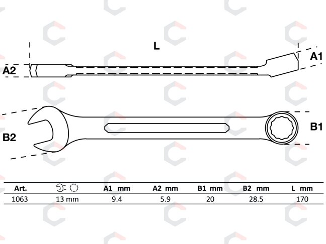 Raktas kombinuotas | 13 mm (1063) 1 Raktas kombinuotas | 13 mm (1063) 1