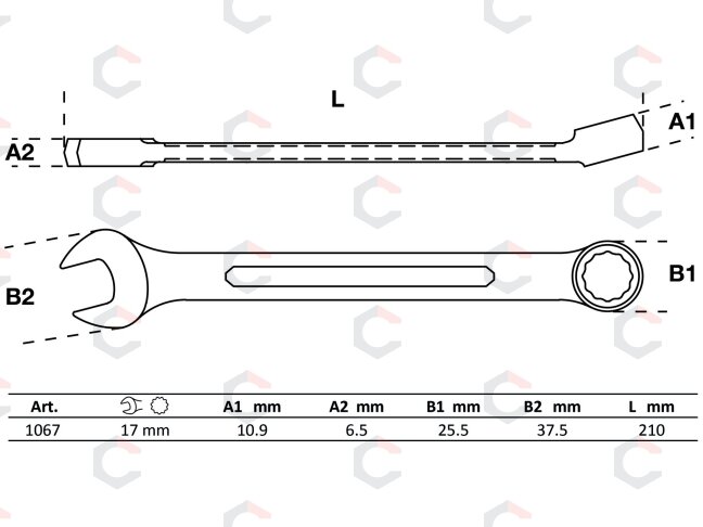 Raktas kombinuotas | 17 mm (1067) 1 Raktas kombinuotas | 17 mm (1067) 1