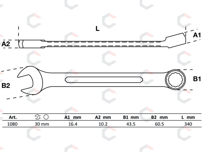 Raktas kombinuotas | 30 mm (1080) 1 Raktas kombinuotas | 30 mm (1080) 1