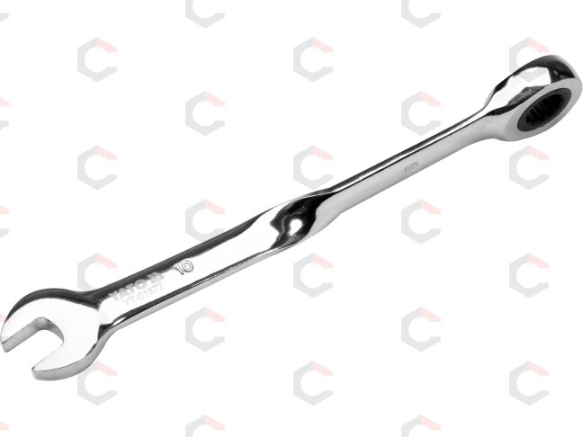 Raktas kombinuotas terkšlinis | perlenktas X | 10 mm (YT-01872) 1 Raktas kombinuotas terkšlinis | perlenktas X | 10 mm (YT-01872) 1