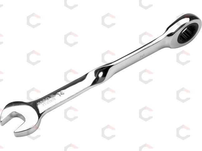 Raktas kombinuotas terkšlinis | perlenktas X | 14 mm (YT-01876) 1 Raktas kombinuotas terkšlinis | perlenktas X | 14 mm (YT-01876) 1