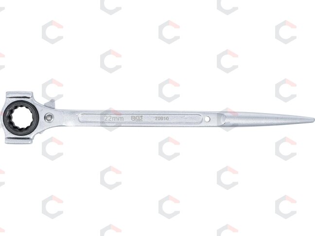 Pastolių montavimo terkšlinis raktas 3 viename | 19 × 22 mm (70910) 1 Pastolių montavimo terkšlinis raktas 3 viename | 19 × 22 mm (70910) 1