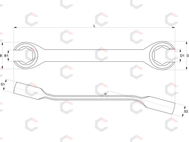 Raktas stabdžių šlangelėm | 13x14 mm (YT-0137) 1 Raktas stabdžių šlangelėm | 13x14 mm (YT-0137) 1