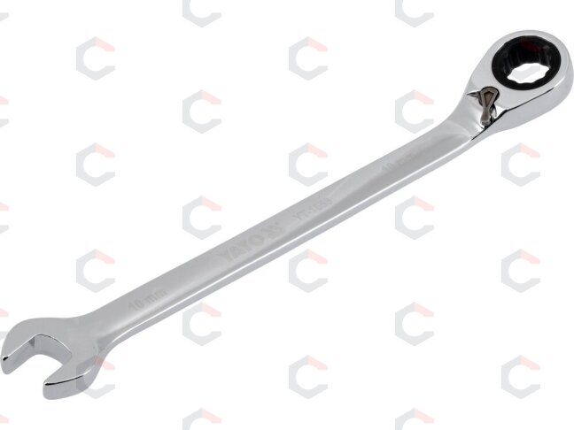 Raktas su terkšle reversinis | 10 mm (YT-1653) Raktas su terkšle reversinis | 10 mm (YT-1653)