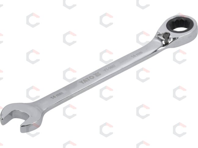 Raktas su terkšle reversinis | 14 mm (YT-1657) Raktas su terkšle reversinis | 14 mm (YT-1657)