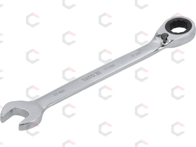 Raktas su terkšle reversinis | 17 mm (YT-1660) Raktas su terkšle reversinis | 17 mm (YT-1660)