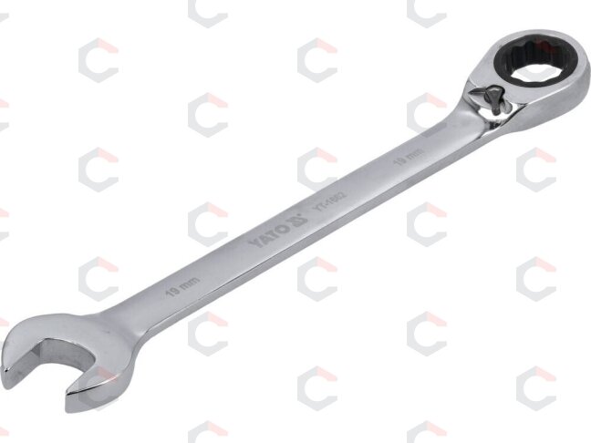 Raktas su terkšle reversinis | 19 mm (YT-1662) Raktas su terkšle reversinis | 19 mm (YT-1662)
