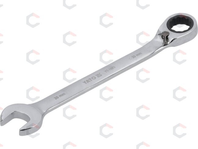 Raktas su terkšle reversinis | 20 mm (YT-1663) Raktas su terkšle reversinis | 20 mm (YT-1663)