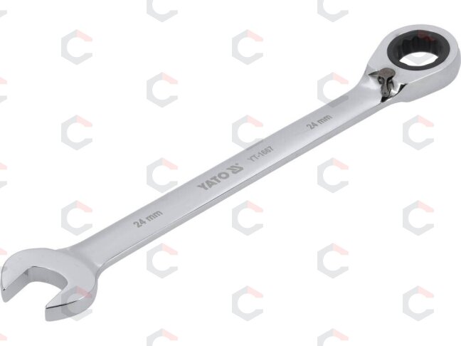 Raktas su terkšle reversinis | 24 mm (YT-1667) Raktas su terkšle reversinis | 24 mm (YT-1667)