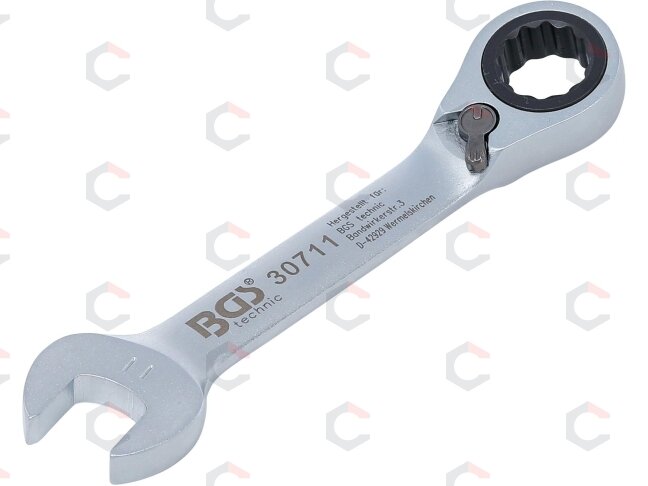 Raktas su terkšle | trumpas | su reversu | 11 mm (30711) Raktas su terkšle | trumpas | su reversu | 11 mm (30711)